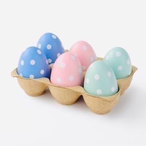 New in package! Target Bullseye Playground set of 6 Wooden Eggs w/ polka dots